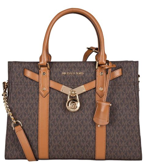 michael michael kors hamilton large leather satchel|michael kors nouveau hamilton bag.